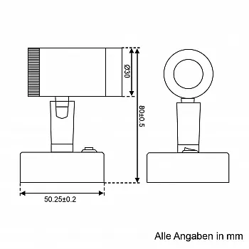 Miniaufbau-Spot LED1x1S22SD - Leseleuchte 3000K, chrom