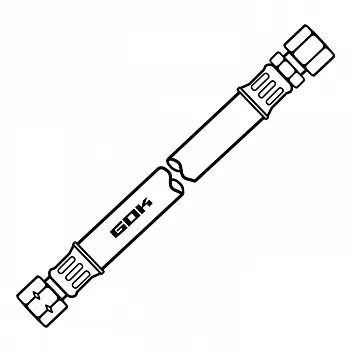Mitteldruck-Schlauchleitung - 400 mm, RVS 8, SB-verpackt