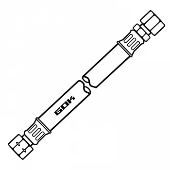 Mitteldruck-Schlauchleitung - G 1/4 LH-ÜM x RVS 8 x 400, lose