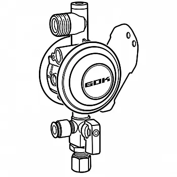 Niederdruckregler 1,5 kg/h - 30 mbar, Typ EN61-DS