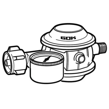 Niederdruckregler 1,5 kg/h, mit Manometer