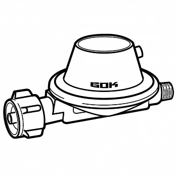 Niederdruckregler 1,5 kg/h - ohne Manometer, 50 mbar, SB-verpackt