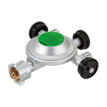 Niederdruckregler Camping, 29 mbar, KLF x 3 x G 1/4 LH-KN