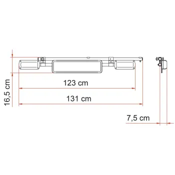Nummernschildleuchte, schwarz