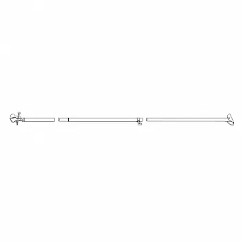 Orkanstütze mit Bügelfuß - 28 mm Stahl, 170-260 cm