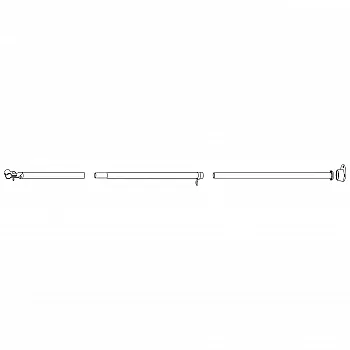 Orkanstütze mit Gelenkfuß - 22 mm Stahl, 165-260 cm