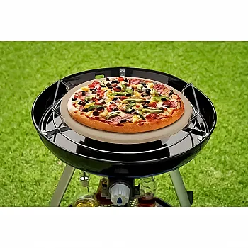 Pizzastein 42 mit Halter - ø 42 cm