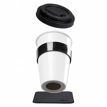 Porzellan-Kaffeebecher TO-GO-CUP - 350 ml, 2er-Set