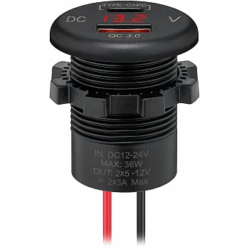 Power-USB-Steckdose - 12/24 Volt, 18 Watt