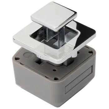 R-EVOLUTION Schließsystem eckig chrom glänzend, lose