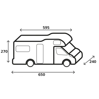 Reisemobil-Schutzhülle Design 12M, 650 cm, 600 cm