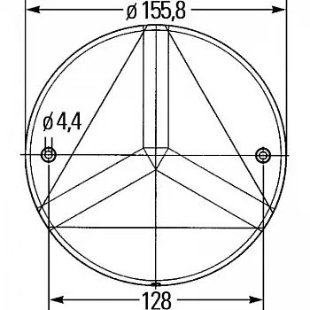 Rückstrahler schraubbar - 56 x 156 mm