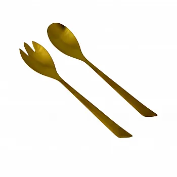 Salatbesteck Elegant - 2-teilig, gold