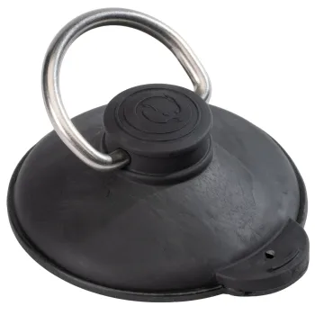 Saugnapf ClingCup mit Edelstahl D-Ring schwarz