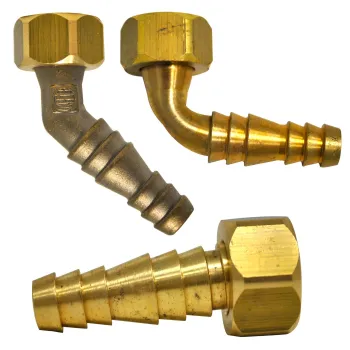 Schlauchtülle Messing, 45°