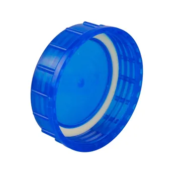 Schraubverschluss und Dichtung, blau