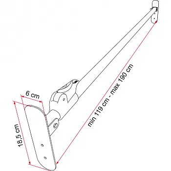 Sicherheitsstange Duo Safe Pro - Ausziehbar: 119 - 190 cm