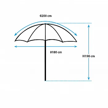 Sonnenschirm Sun Parsol - 198 x 190 cm