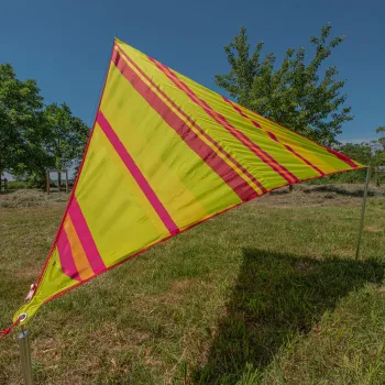 Sonnensegel Zip Canvas" Caribbean, Caribbean stripe lime punch