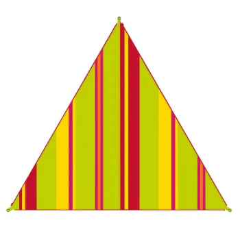 Sonnensegel Zip Canvas" Caribbean, Caribbean stripe lime punch