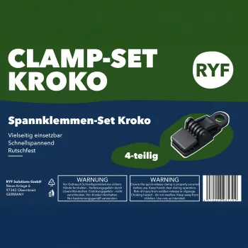 Spannklemmen-Set Kroko mit Klappverschluss