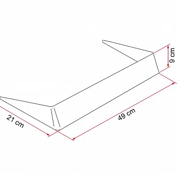 Spoiler 40 - 49 x 9 x 21 cm