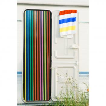 Streifenvorhang - 90 x 200 cm, schwarzbunt