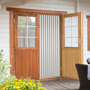 Streifenvorhang, grau