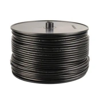 Stromkabel 1,5 mm² auf Rolle, schwarz