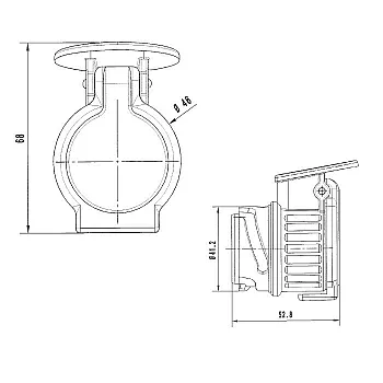 Super-Mini-Adapter DIN - ISO 1724 - von 13 polig auf 7 polig