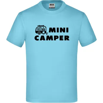 T-Shirt 'Mini Camper', Hellblau, Größe 134/146