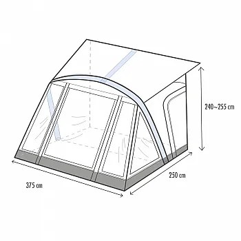 Teilzelt Dorado XL - Anbauhöhe 240 - 255 cm