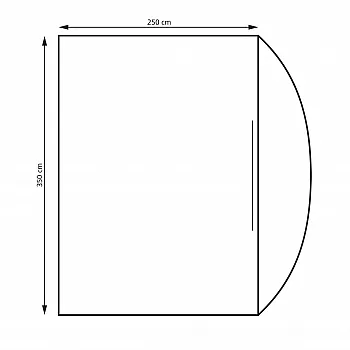 Teilzelt Siena - 350 x 240 x 250 cm
