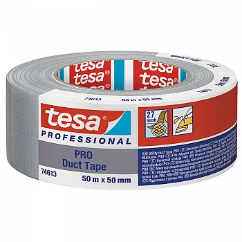 Gewebeband tesa PRO Duct Tape 74613, grau - silber 50 m x 50 mm