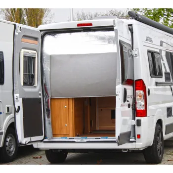 Thermovorhang für die Hecktür, mit Fensterausschnitt