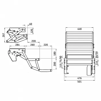 Thule Trittstufe 12V double 440 Alu -