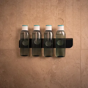 Trägerplatte L ohne Haken, schwarz