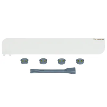 Trägerplatte mit Magnet MagSpike Set L+ mit integrierten Haken, weiß