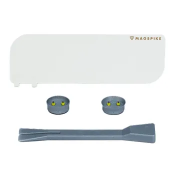 Trägerplatte mit Magnet MagSpike Set M+ mit integrierten Haken, weiß