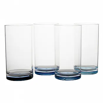 Trinkgläser 4er-Set - Longdrink 480 ml, blau