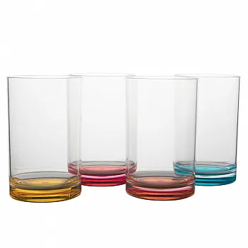 Trinkgläser 4er-Set - Trinkglas 320 ml, bunt
