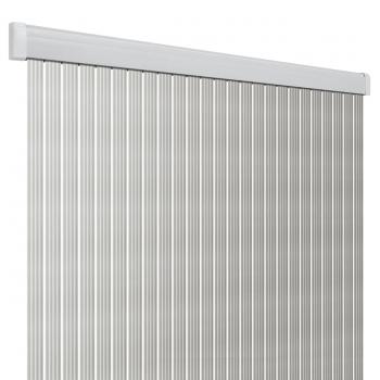 Türvorhang Band Lux - 100 x 220 cm, weiß/silber