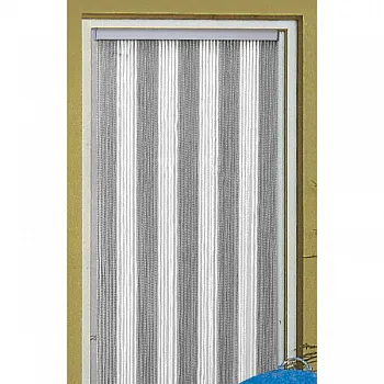 Türvorhang Korda - 60 x 190 cm, weiß/silber