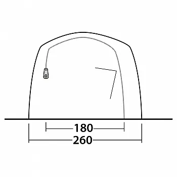 Tunnelzelt Springwood - 260 x 200 x 480 cm