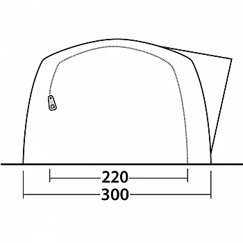 Tunnelzelt Springwood - 300 x 200 x 480 cm