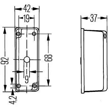 Umrissleuchte - 92 x 43 x 37 mm