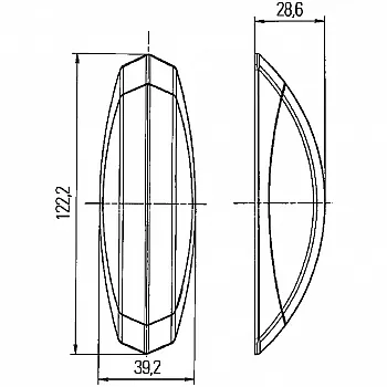 Umrissleuchte - oval, rechts