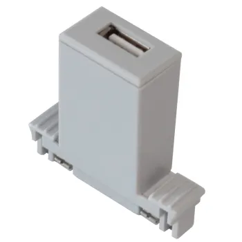 USB-Steckdose, silber