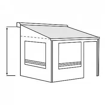 Vorderteil Residence G3 für Markisenlänge 4 m, Höhe S / M / L / XL -