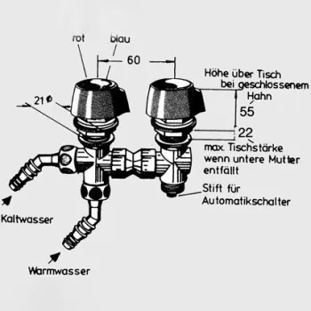 Vormischer Carletta mit Absperrhahn UT